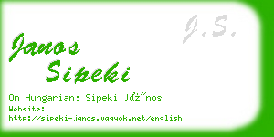 janos sipeki business card